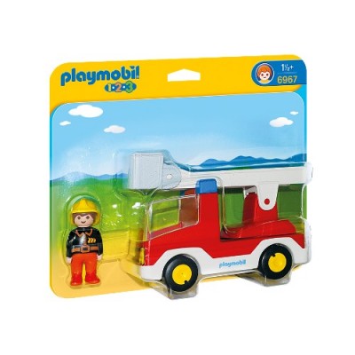 Playmobil 1-2-3 - Camion de Pompier et Échelle #6967